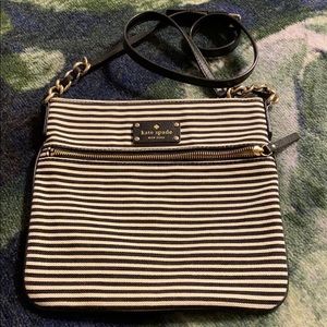 Kate Spade black and cream striped purse